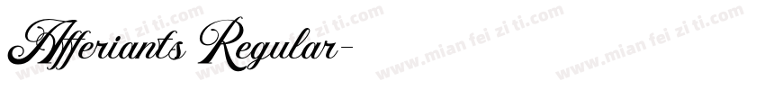 Afferiants Regular字体转换
